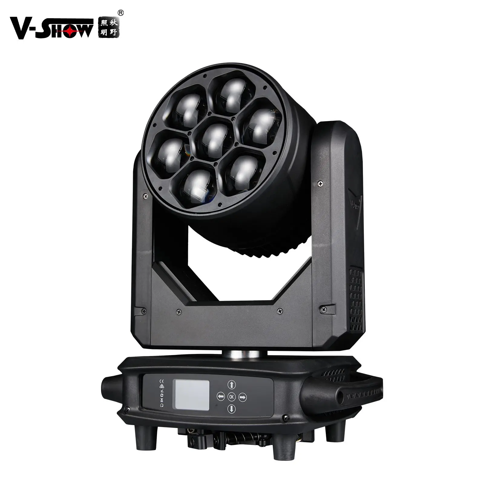 VSHOW R740L 7*40w LED Beam Zoom Wash Moving Head Stage Light DMX Control Mode DJs Discos Lighting For Nightclubs Parties
