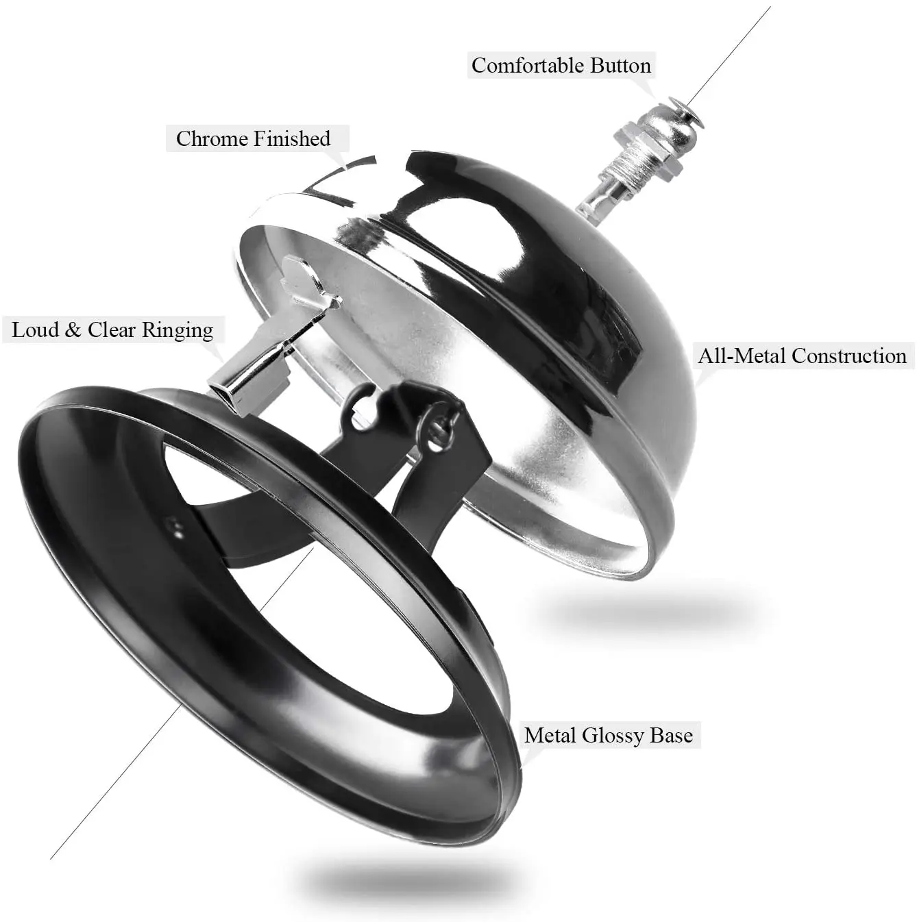 Multipurpose sonido para la comida sino de jantar dinner desk call me bells calling metal big small school bell for cat dogs pet