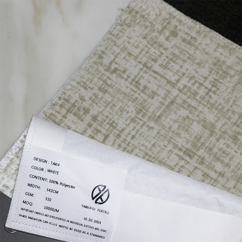 TAK4 Manufacturer 100% Polyester Velour Multiple Pattern Soft Printed Burnout Velvet Sofa Fabric for Dining Chair