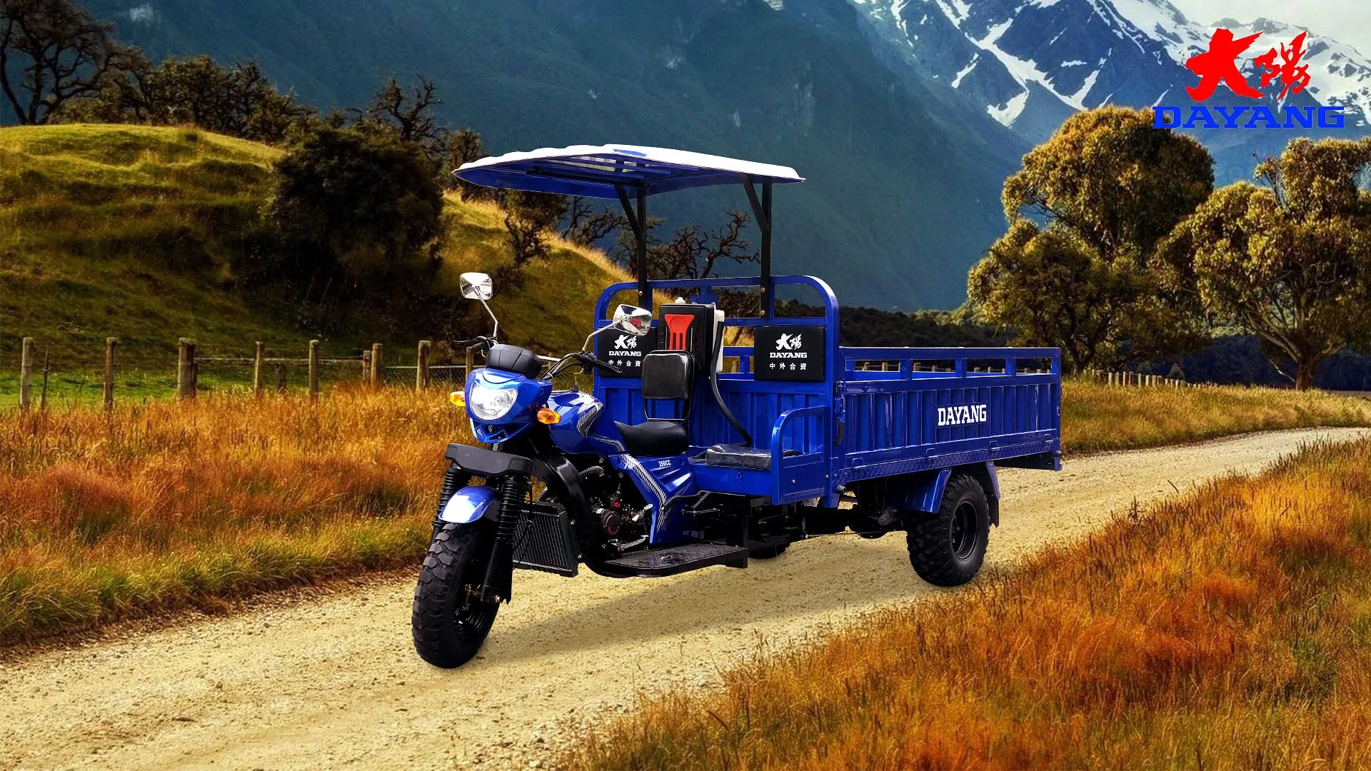 Best-selling Easy Protection 350cc gasoline powered covered cargo tricycle farm tricycle