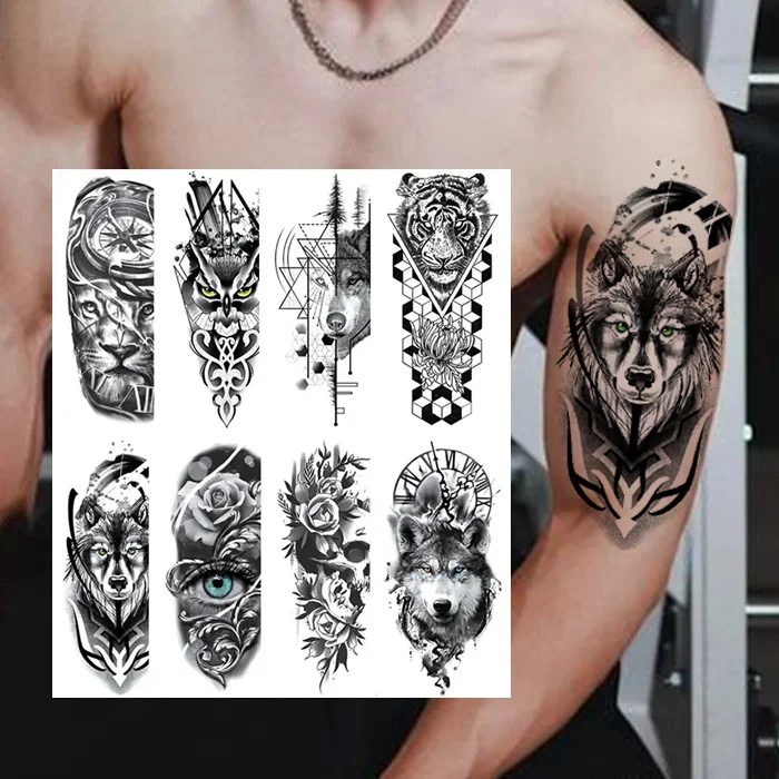 Wholesale Waterproof Temporary Sticker Tattoo Sleeves Full Arm Tattoo