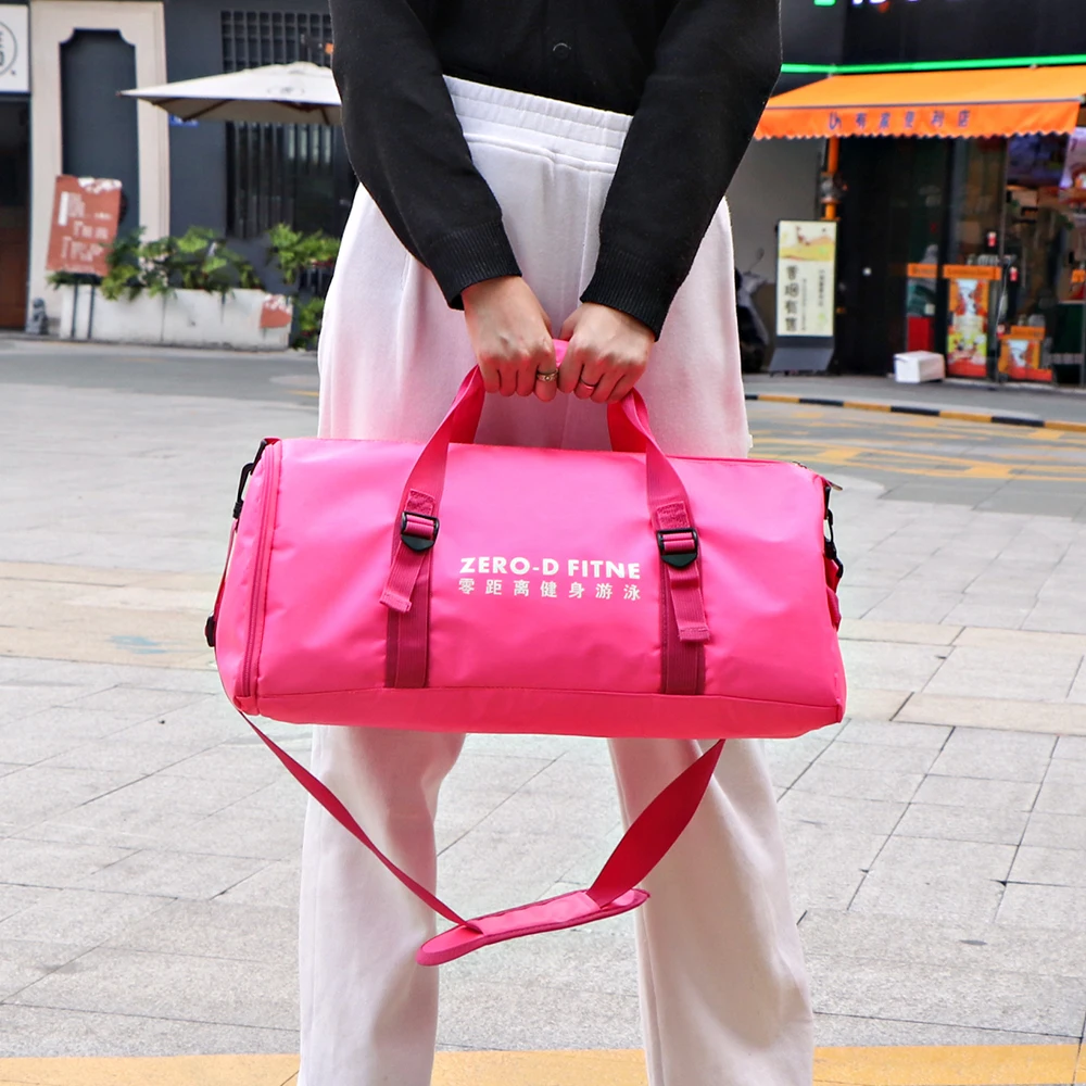 Color Customized  Travel Bag Luggage Sports Nylon Swimming Luggage Fitness Gym Handbag Sports Travel Bag