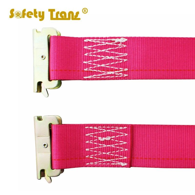 Customized 2inch 2ton Aluminium Handle Ratchet tie down webbing strap with  Hook