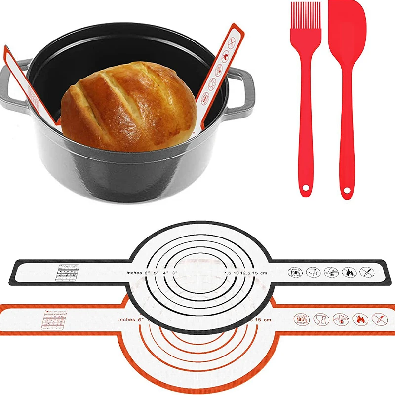 Baking Mat Bread Sling Reusable Non-stick High Temperature Resistance Silicone Long Handle Silicone Baking & Pastry Tools