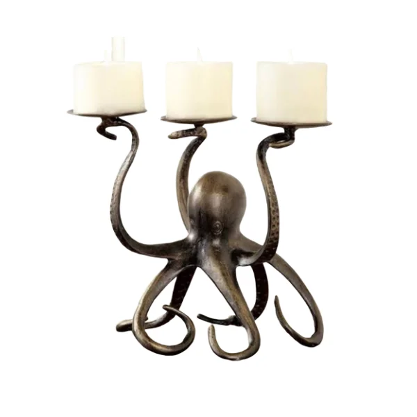 Handmade Metal 5 arms Candelabra Centerpiece Candle Stand Home Decoration for Event Wedding Party Tulip Pattern decor accents