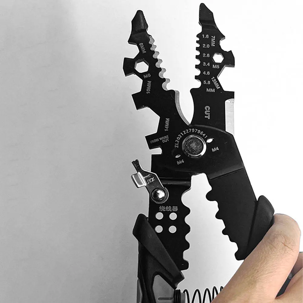 25 In 1 Multifunctional Electrician Pliers Long Nose Pliers Wire Stripper Cable Cutter Terminal Crimping Hand Tools