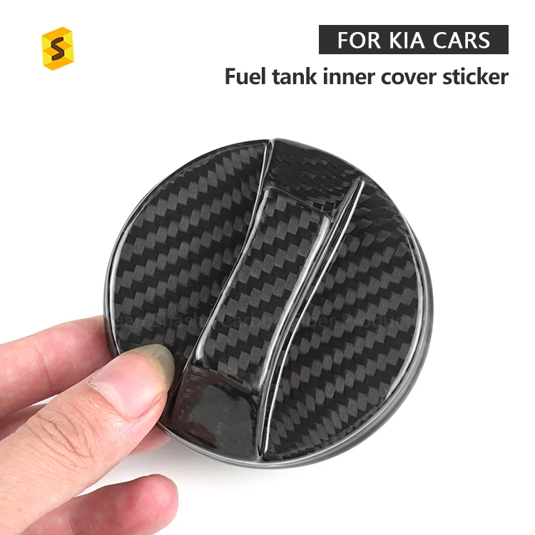 Shasha Carbon Fiber Car Inner Gas Fuel Tank Cover For Kia K2 K3 K5 KX7 Carbon Car Accessories