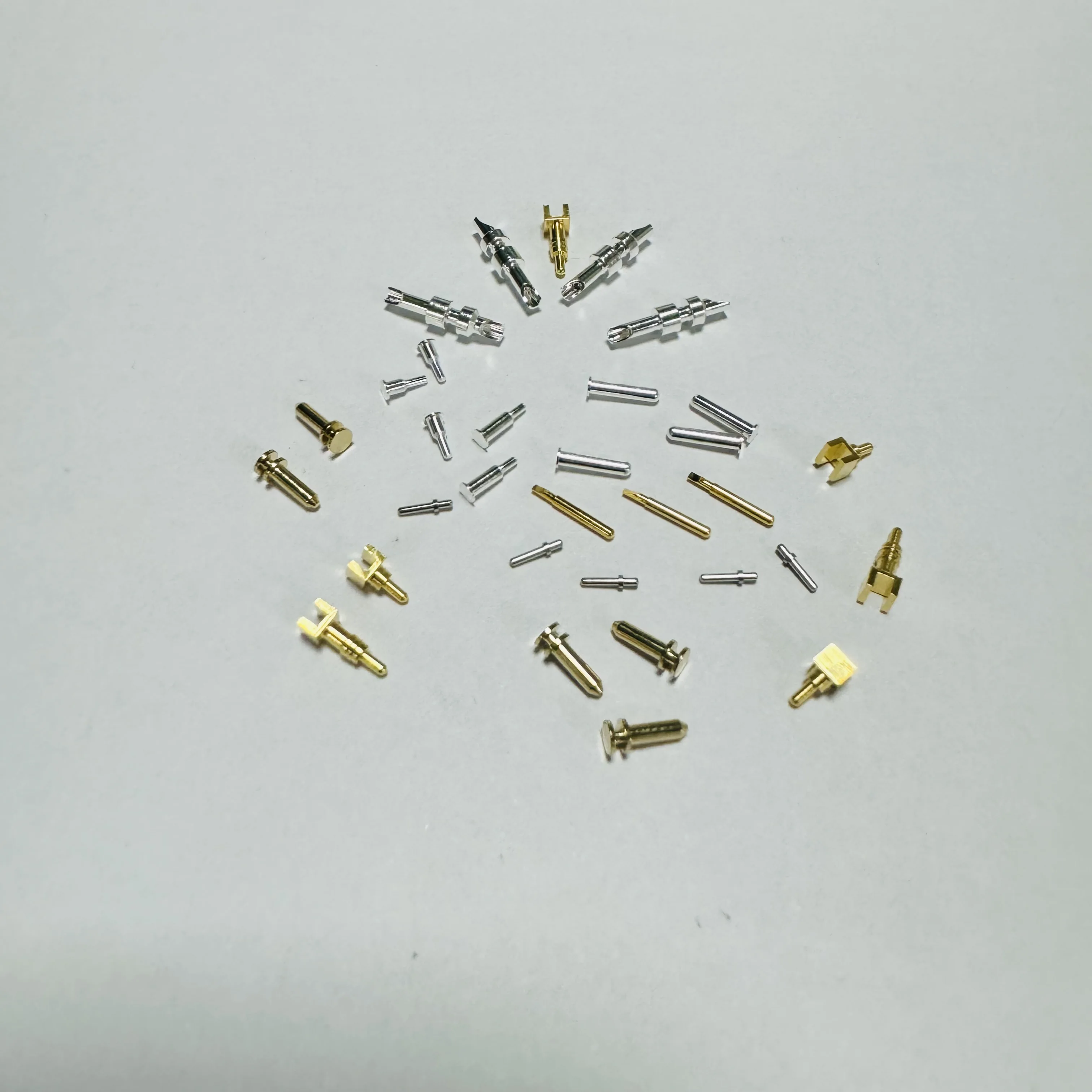 Custom High-Current Brass Pogo Pins CNC Machined Telescopic Spring Needle Gold-Plated Contacts Home Appliance Charging Thimbles