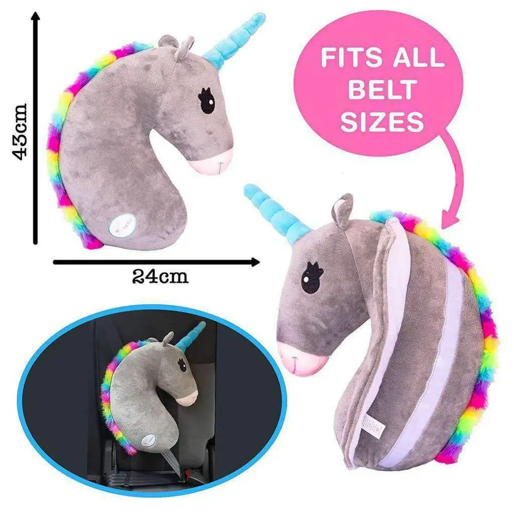 
Unicorn Seat Belt Cover Pillow, Vehicle Shoulder Pads, Safety Protector Cushion for Kids, Animal Travel 