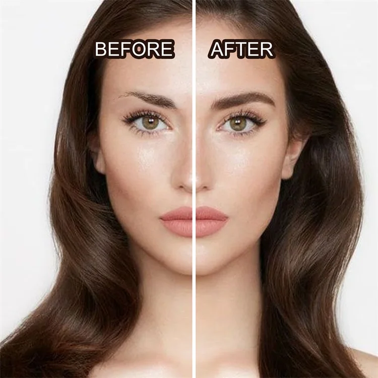 Private label one step eye brow stamp and stencil stick set reusable perfect eyebrow stamp shaping kit brow waterproof cream