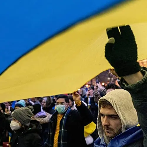 Factory Direct Promotional Outdoor Decor Double Stitched Country National Flags Vivid Color Quality Polyester Ukraine Flag