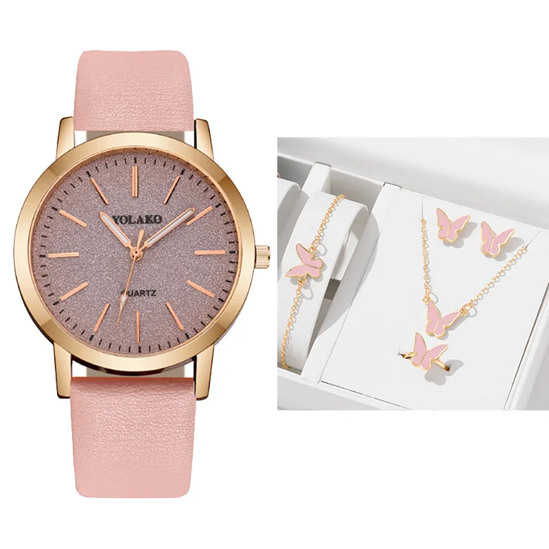 Женские кварцевые часы с узором в клетку