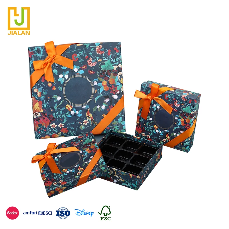 Manufacture Price Custom Printed Luxury Paper Chocolate Packaging Box With Divider Inserts