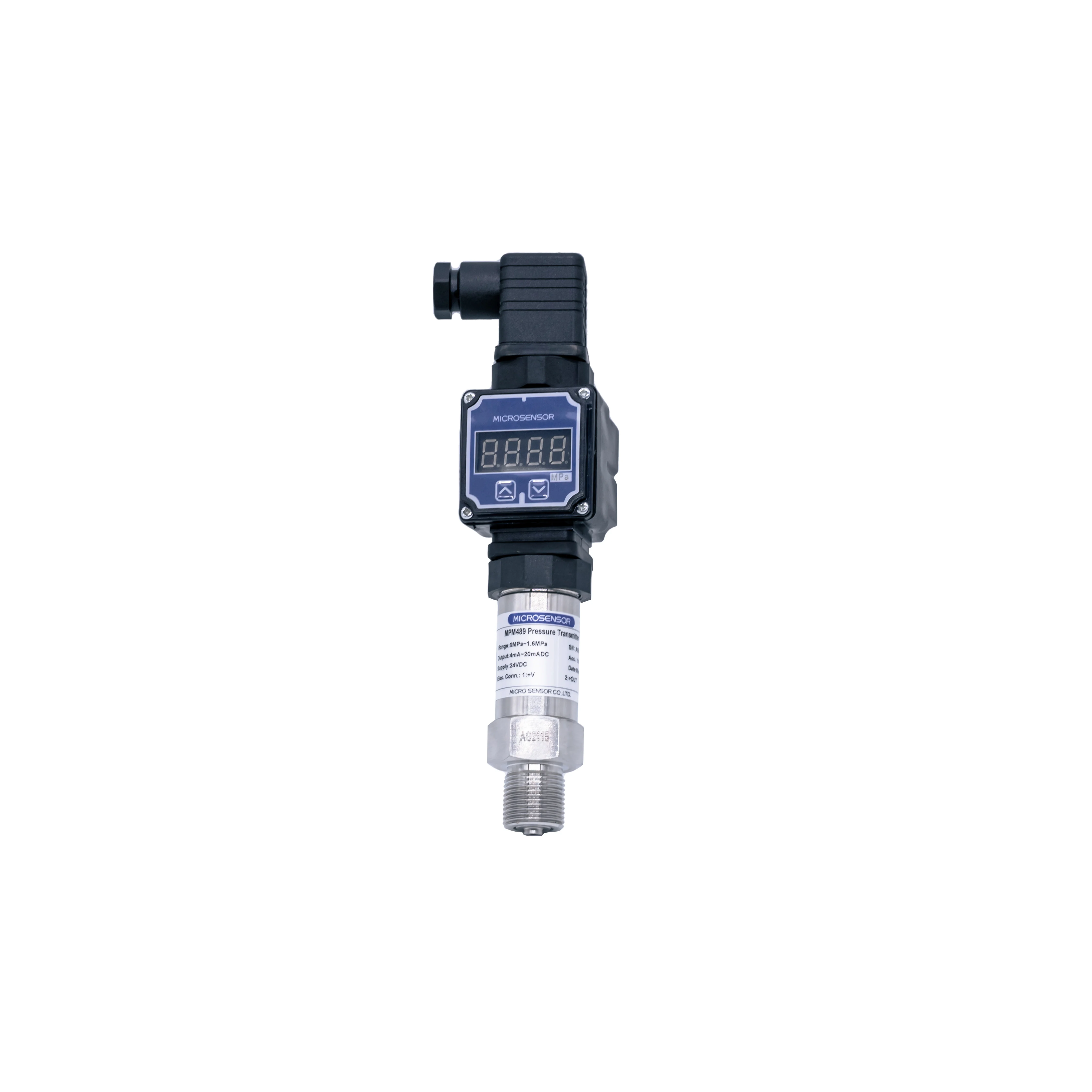 Microsensor Pressure Sensor Transmitter Pressure Transducer MPM489 with Display Customized 2-wire Piezoresistive Analog 4-20mA