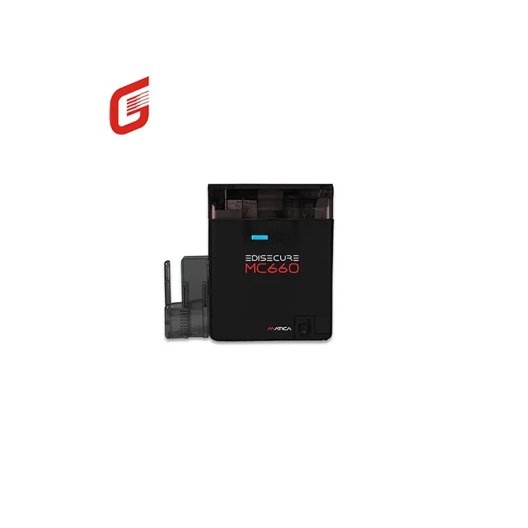 New arrival in stock 600 dpi High Resolution Matica EDIsecure MC660 Retransfer id nfc business smart Card Printer dual sided
