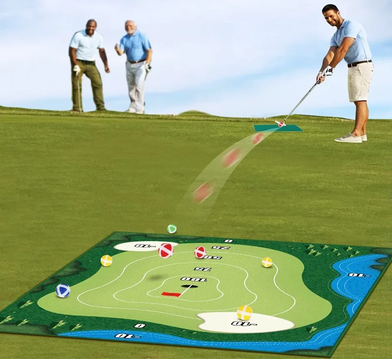 Chipping Golf and darts mat Tour Backyard Golf Cornhole and Pong target velcro-s hitting Indoor or Outdoor Chipping practice