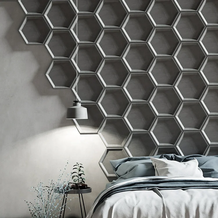 jue 1 design cement fashion feature modern interior home office  decorative concrete wall decoration 3d tiles supplier