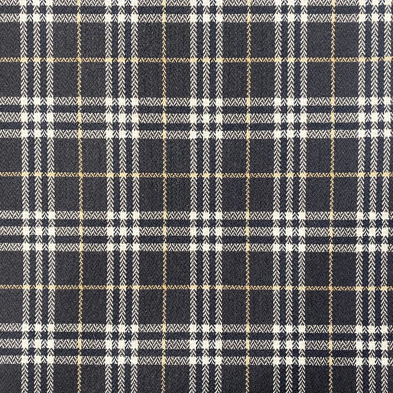Harvest warp knitted spandex yarn dyed plaid ponte roma fabric for dress and coats