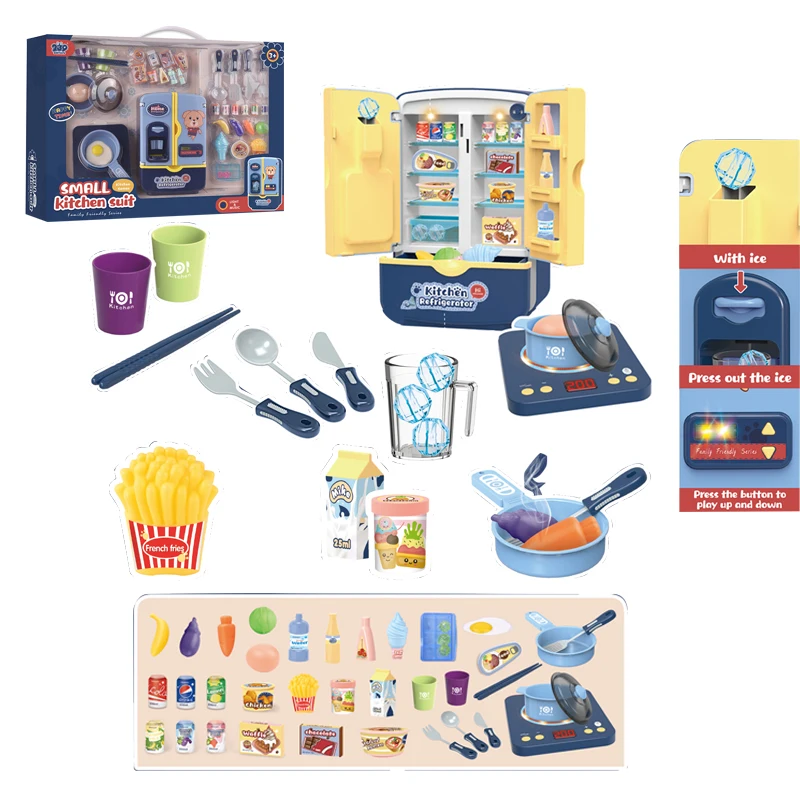 2020 New Product DIY Free Combination Role Play Children Mini play House boys Small Appliances Plastic Kitchen Toys