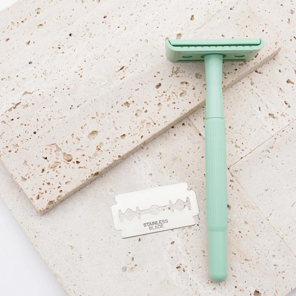 ENMU Beauty The Rainbow Safety Razor With 5pcs Blade Reusable Women Razor For Plastic Free Life