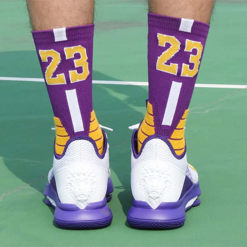 Basketball Player Sports Towel Socks With Analog Numbers Los Angeles Team Twenty Three Four Shots