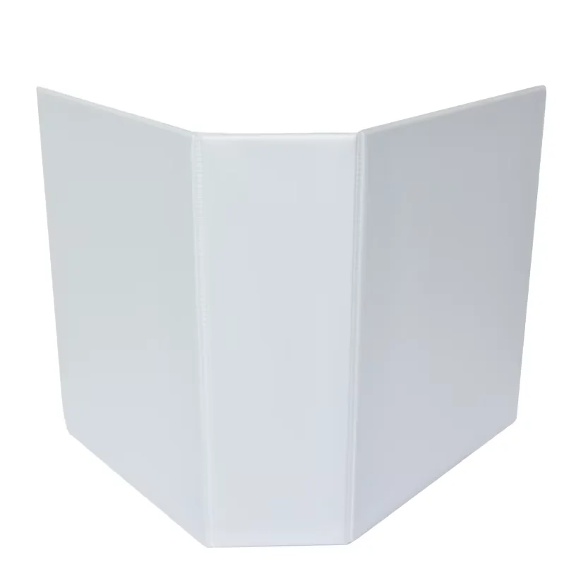 TAOYUAN Custom PVC Plastic Binder White 3-Pipe Stationary Document Holder with Clear Pocket