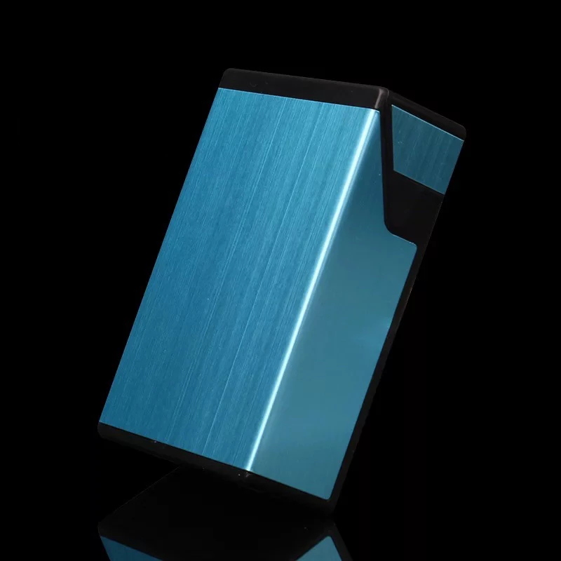 2019 Christmas Gift Amazon Ebay Newest Top Selling Metal Aluminum Push Slide Cigarette Case Box Customized Logo For Men