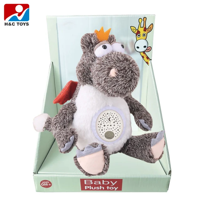 Baby soothing music plush toy electric projection soft cotton plush toys stuffed animal