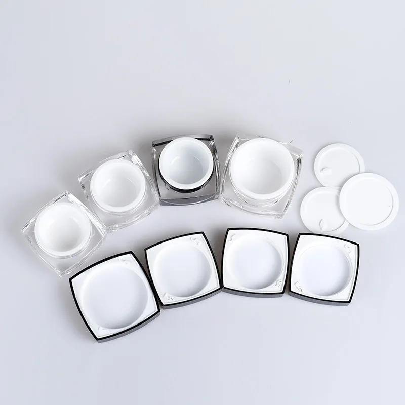 30g small square shape acrylic jar cosmetic jar cream jar
