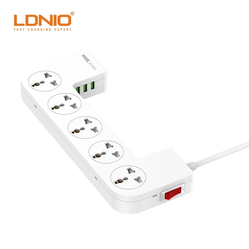 LDNIO SC5309 удлинителей управления Универсальный 5 гнезд комбо с 3 портами (стандарт порт шнуров питания коробка для хранения многофункциональная