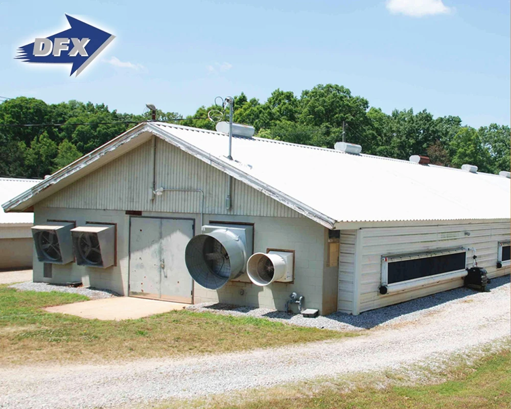 Philippines prefabricated steel structure broiler poultry house  close house chicken farm for sale