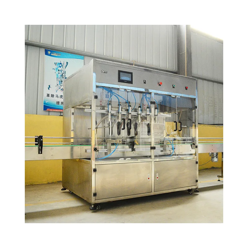 Automatic 8 filling nozzles cooking oil edible oil filling packing machine line