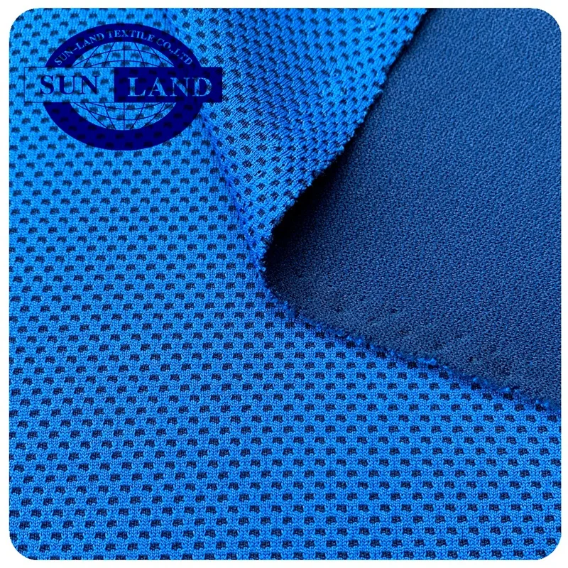 Sports cooling towel materia 100% micax jade fiber polyester coolness hexagon honeycomb mesh fabric