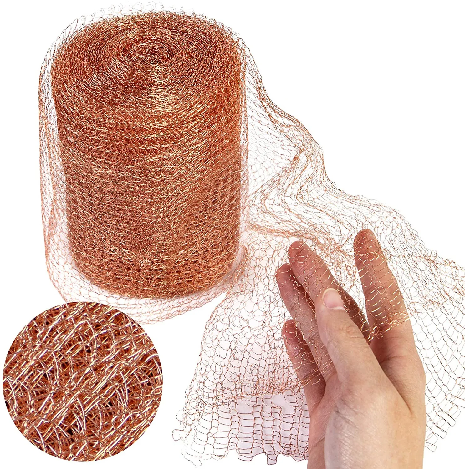 Pure Copper Wire Mesh,Hole and Gap Filler,Sturdy and Durable,Suitable for Gardens and Houses