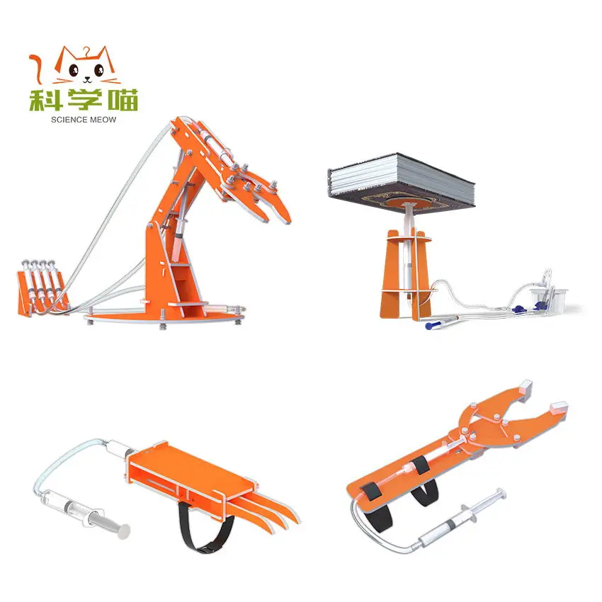 2022 NEW Educational DIY Mechanical Engineering Hydraulic Kit Robotic Arms for Kids