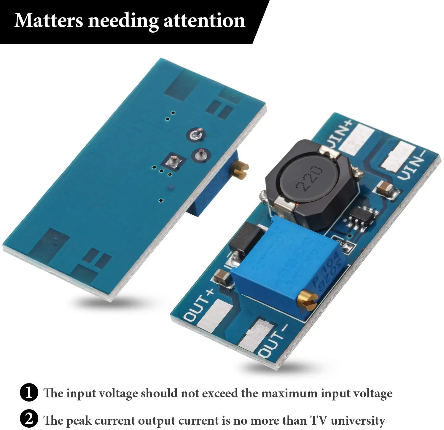
MT3608 DC-DC Step Up Power Apply Adjustable Module Booster 2A Power Module for Arduino 