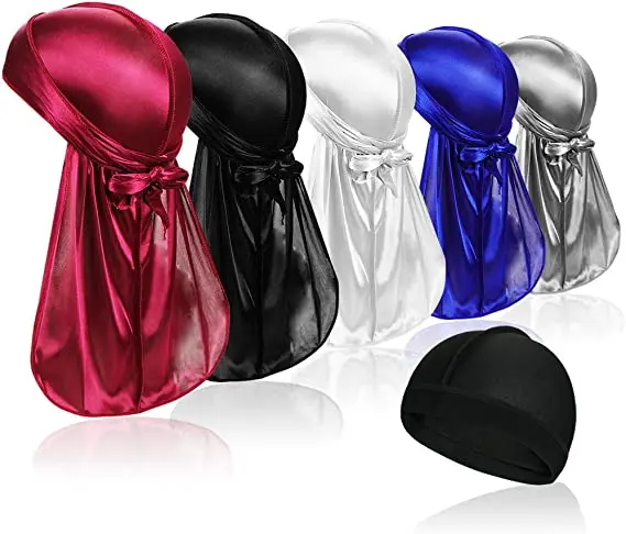 Custom Men Silky Durag Caps Silk 360 Wave Cap Customized Design