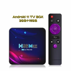Android 11 TV Box 4k HDR RK3318 4GB Ram 32GB 64GB Quad core 2.4G 5G Wifi 3D IPTV Smart Set Top Box USB3.0 BT