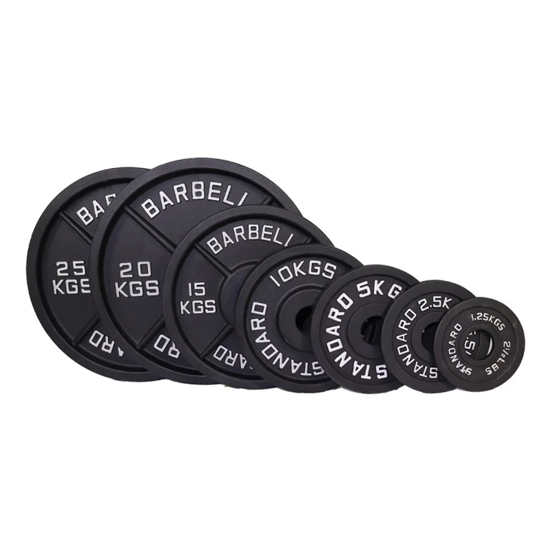 gym fitness equipment 25 kg cast iron barbell plate weight bumper plate sets diameter 50 for weightlifting exercise