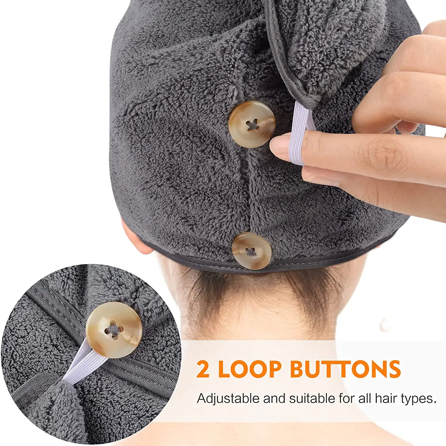 Serviceable Microfiber Hair Dry Shower Turban Towel For Women