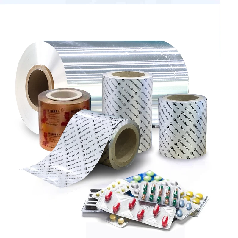 PTP pharmaceutical aluminum foil Packaging foil Custom Printing OP/AL/VC Medicinal Aluminum Foil