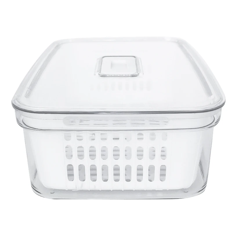 
SA-3483 Kitchen Refrigerator Fruits Vegetables Fresh Keeping Seal Drain Storage Box 