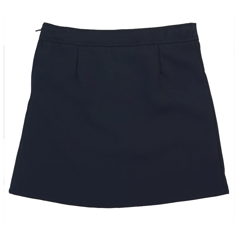 British Style Professional Girls Two-Tab Pleated Skirt School Uniforms Pleated Bright Buckle School Girls Black Skirt