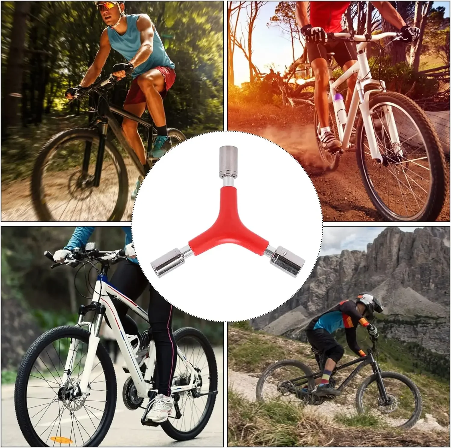 Bicycle portable hexagonal socket wrench bicycle triangular effortless wrench high hardness triangular hexagonal wrench