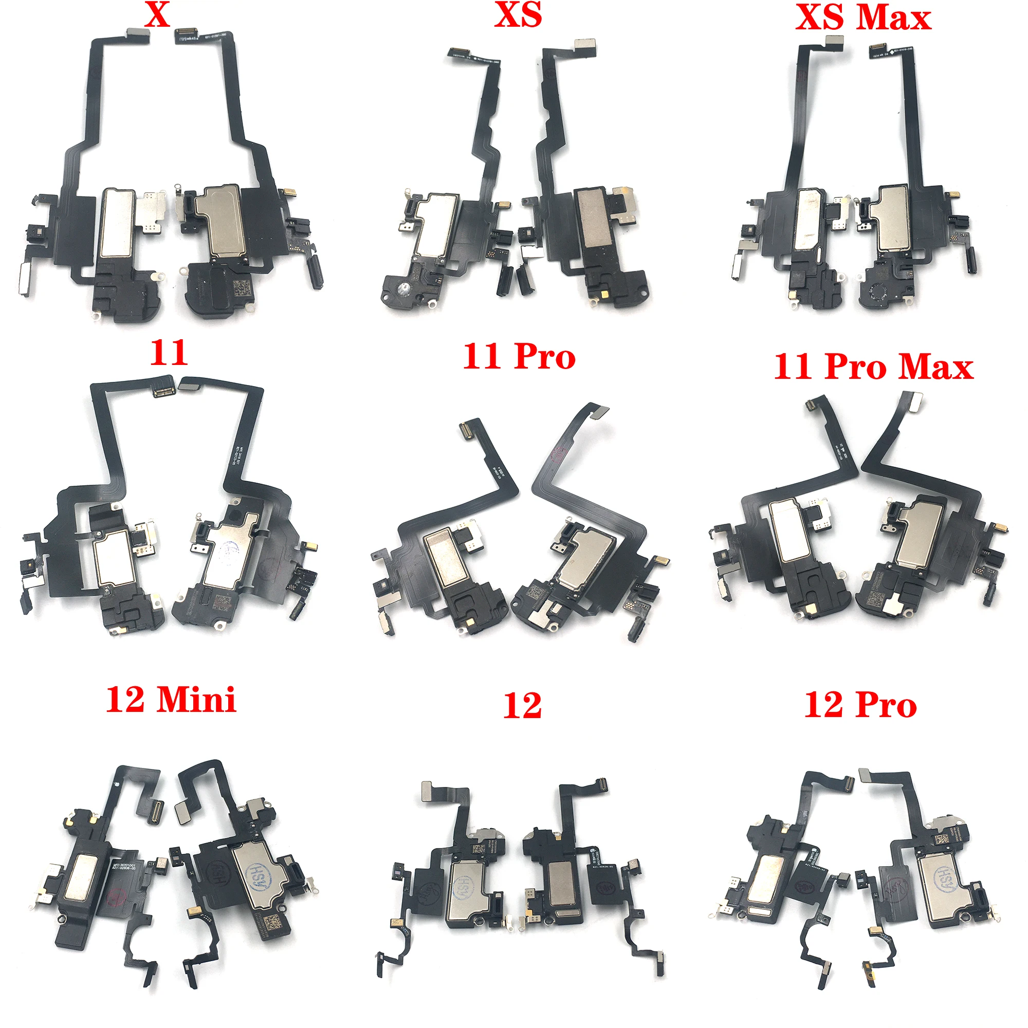 Original Ear Earpiece Proximity Sensor Flex for iPhone X Xs Max 11 12 Mini Pro Max Headphone Sound Earphone Speaker Flex Cable