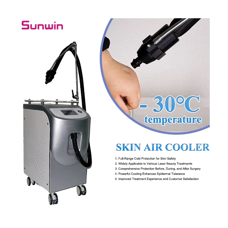 2024 Brand New Zimmer Laser Skin Cooler Reduce Pain Air Cooling Device -30c Zimmer Cryo Skin Air Cooling Laser Treatment