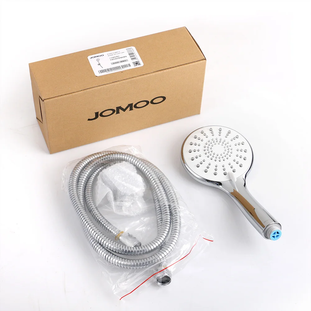 JOMOO Three-function Dual Pressurized Hand Shower Set Kit Modern Suit Shower Spray With Stainless Steel Hose Wall Seat Holder