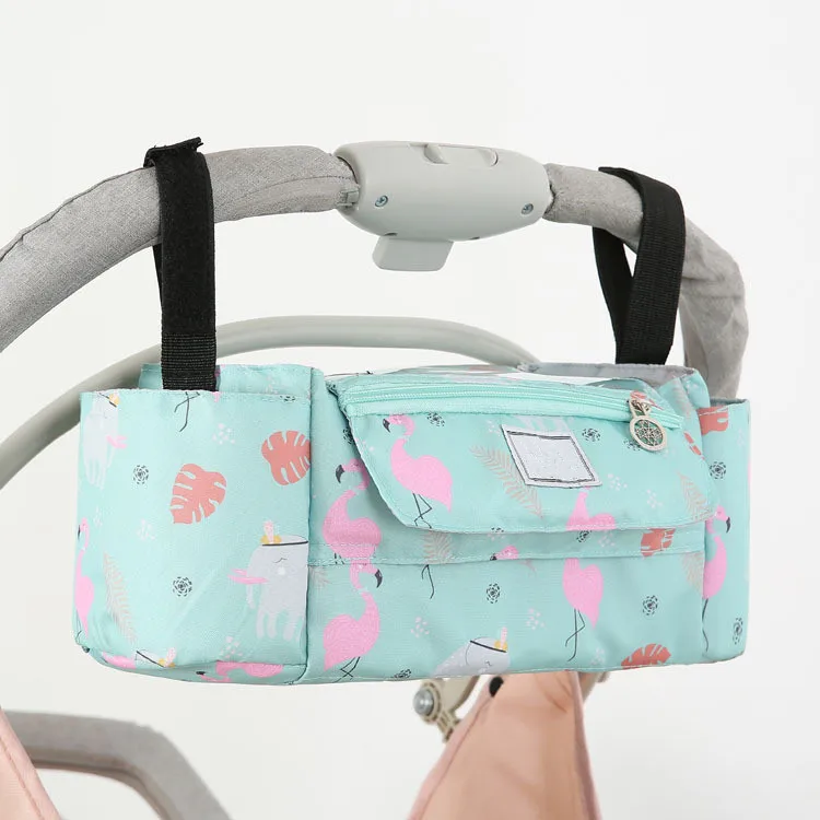 Universal Stroller Organizer Bag Pram Buggy Organiser Storage Bag with Cup Holders