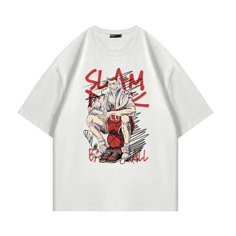wholesale t shirt manufacturer oversize street wear anime printed graphic vintage anime t-shirt for men