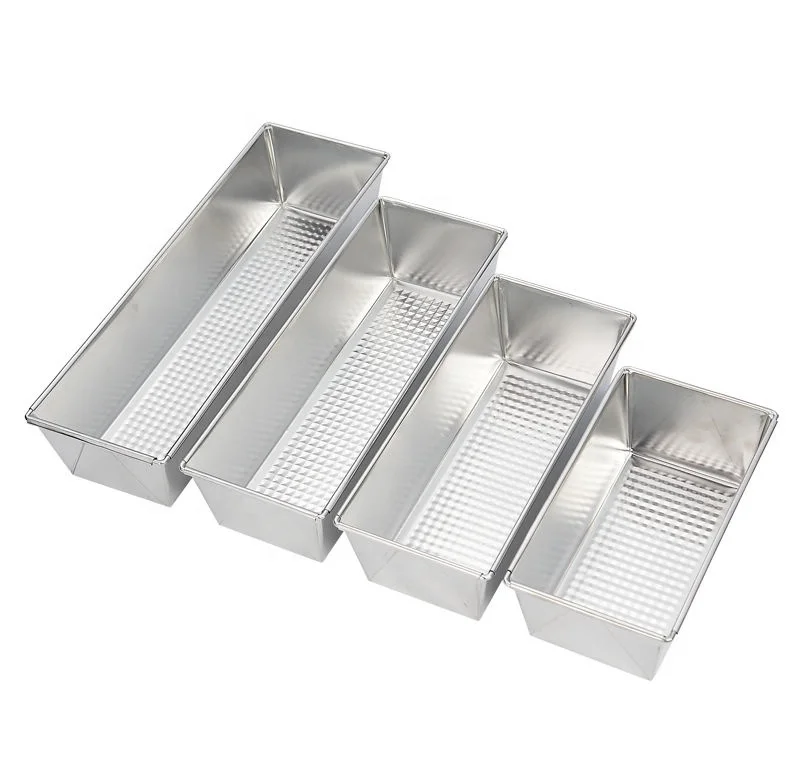 4 Pieces Tinplated Rectangle Bread Loaf Pan Set